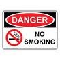 OSHA DANGER No Smoking Sign With Symbol ODE-4765
