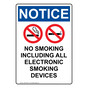 Portrait OSHA NOTICE No Smoking Including Sign With Symbol ONEP-39027