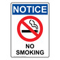 Portrait OSHA NOTICE No Smoking Sign With Symbol ONEP-4765