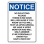 Portrait OSHA NOTICE No Soliciting Please There Is Sign ONEP-33367
