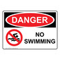 OSHA DANGER No Swimming Sign With Symbol ODE-9420