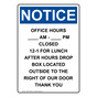 Portrait OSHA NOTICE Office Hours ____ Am - ____ Pm Sign ONEP-33828