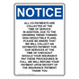 Portrait OSHA NOTICE All Co-Payments Are Collected Sign ONEP-33976