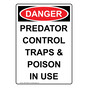 Portrait OSHA DANGER Predator Control Traps Sign ODEP-26958