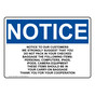 OSHA NOTICE Notice To Our Customers We Strongly Suggest Sign ONE-35398