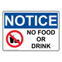 OSHA NOTICE No Food Or Drink Sign With Symbol ONE-35762