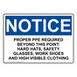 OSHA NOTICE Proper PPE Required Beyond This Point: Hard Sign ONE-36330
