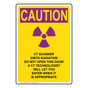 Portrait OSHA RADIATION CAUTION Ct Scanner Emits Radiation Sign With Symbol OREP-33057