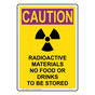 Portrait OSHA RADIATION CAUTION Radioactive Materials Sign With Symbol OREP-33127