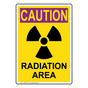 Portrait OSHA RADIATION CAUTION Radiation Area Sign With Symbol OREP-5445