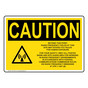 OSHA CAUTION Beyond This Point Radio Frequency Fields Sign With Symbol OCE-7934
