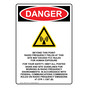 Portrait OSHA DANGER Beyond This Point: Sign With Symbol ODEP-7934