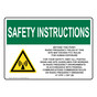 OSHA SAFETY INSTRUCTIONS Beyond This Point: Radio Frequency Sign With Symbol OSIE-7934