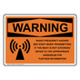 OSHA WARNING Radio Frequency Hazard May Exist Sign With Symbol OWE-36594
