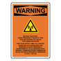 Portrait OSHA WARNING Beyond This Point: Sign With Symbol OWEP-7934