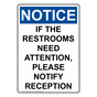 Portrait OSHA NOTICE If The Restrooms Need Attention, Sign ONEP-37022