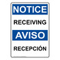 English + Spanish OSHA NOTICE Receiving Sign ONB-15223