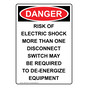 Portrait OSHA DANGER Disconnect Switch May Be Required Sign ODEP-8435