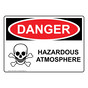 OSHA DANGER Hazardous Atmosphere Sign With Symbol ODE-14080