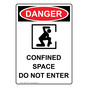 Portrait OSHA DANGER Confined Space Do Not Enter Sign With Symbol ODEP-1810