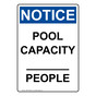 Portrait OSHA NOTICE Pool Capacity ____ People Sign ONEP-34680