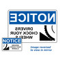 Mirrored OSHA NOTICE Drivers Chock Your Wheels Sign With Symbol - ONE-2605-Mirrored