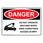 OSHA DANGER Do Not Operate Machine Sign With Symbol ODE-18237