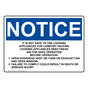 OSHA NOTICE Warning It Is Not Safe To Use Cooking Appliances Sign ONE-31182