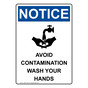 Portrait OSHA NOTICE Avoid Contamination Sign With Symbol ONEP-1355