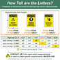 Letter Size Guide for Various Sign Dimensions