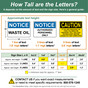 Letter Size Guide for Various Sign Dimensions