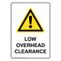 Portrait Low Overhead Clearance Sign With Symbol NHEP-33074