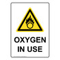 Portrait Oxygen In Use Sign With Symbol NHEP-33048