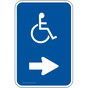 Handicap Symbol Sign With Right Arrow PKE-18500