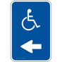 Handicap Symbol Sign With Left Arrow PKE-18501