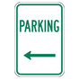 Reflective Parking Sign With Left Arrow CS908223