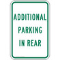 Additional Parking In Rear Sign PKE-22020