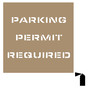 Parking Permit Required Stencil NHE-19074