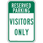 Reserved For Visitors Sign for Parking Control PKE-15447