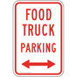 Food Truck Parking Sign with Arrows PKE-18370