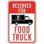 Reserved For Food Truck Sign for Parking Control PKE-18371