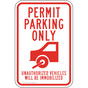 Permit Parking Only Sign for Parking Control PKE-18472