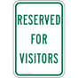Reserved For Visitors Sign for Parking Control PKE-21900