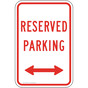 Reserved Parking Sign With Arrows PKE-21955