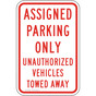 Assigned Parking Only Sign for Parking Control PKE-22040