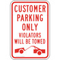 Customer Parking Sign With Symbol PKE-22085