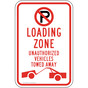 Loading Zone Sign with Symbols PKE-22205