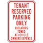 Tenant Parking Only Sign for Parking Control PKE-22500