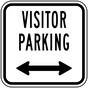 Visitor Parking Sign With Arrows PKE-22565