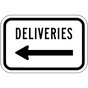 Deliveries Sign With Left Arrow PKE-22090